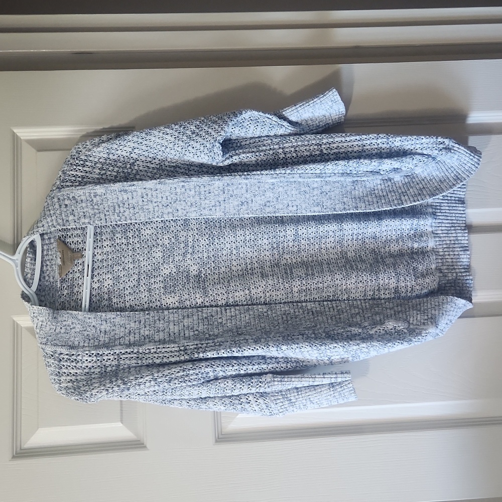 Blue and White knitted cover up